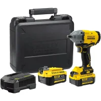 Chave de Impacto a Bateria 20V Max 370NM Brushless Maleta Carregador e 2 Baterias 4AH 1/2" Bivolt Stanley SBW920M2K-BR