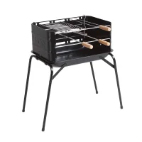 Churrasqueira de Aco Montana Com Grelha e 3 Espetos 54X35X64CM Mor 3005