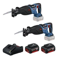 Combo Pague Menos Bosch 18V - Serra Sabre + Serra Sabre + 2 Baterias 18V 4ah e Carregador Bivolt BOSCH