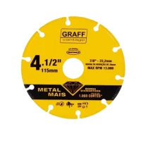 Disco de Corte Diamantado Para Metais 4.1/2X7/8" Graff METAL MAIS