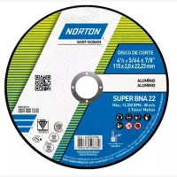 Disco de Corte Super para Aluminio 7X5/64X7/8" Norton BNA22