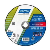 Disco de Corte Super para Metal 10X1/8X3/4" Norton AR312