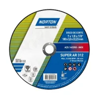 Disco de Corte Super para Metal 7X1/8X7/8" Norton AR312