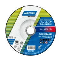 Disco de Desbaste Super Industrial para Metal 4.1/2X1/4X7/8" Norton BDA640