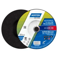 Disco de Desbaste Super Industrial para Metal 9X1/4X7/8" Norton BDA640
