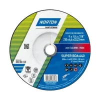 Disco de Desbaste Super Industrial para Metal 9X1/4X7/8" Norton BDA640