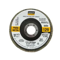 Disco de Lixa Flap Disc Curvo G120-4.1/2X7/8" Graff 7080004