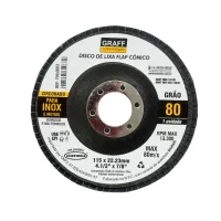 Disco de Lixa Flap Disc Curvo Zirconado G80-4.1/2X7/8" Graff 7090003