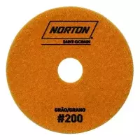 Disco Diamantado Flexivel Brilho Dagua Laranja para Polimento de Granito Marmore e Outros G200-100MM Norton 70184607721