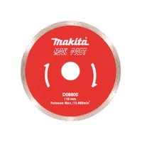 Disco Diamantado Liso Mak Fast Para Marmore Granito e Ceramica Corte Umido 4.3/8"-110MM Makita D-08800