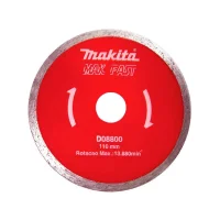 Disco Diamantado Liso Mak Fast Para Marmore Granito e Ceramica Corte Umido 4.3/8"-110MM Makita D-08800