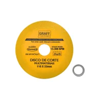 Disco Diamantado Liso Multimateriais 4.3/8"-110MM Graff 6860002