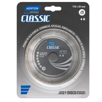 Disco Diamantado Liso Para Ceramica e Porcelanato Corte a Seco e Umido 4.3/8"-110MM Norton CLASSIC