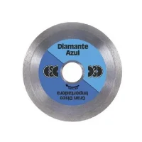 Disco Diamantado Liso Para Porcelanato Corte a Seco e Umido 4.3/8"-110MM Diamante Azul