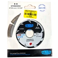 Disco Diamantado Segmentado Standard Para Concreto e Ceramica Corte a Seco e Umido 4.3/8"-110MM Tyrolit 609308