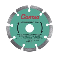 Disco Diamantado Segmentado Eco Para Concreto e Alvenaria Corte a Seco 4.3/8"-110MM Cortag 61699