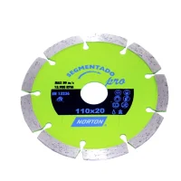 Disco Diamantado Segmentado Para Concreto Corte Umido 4.3/8"-110MM Norton PRO
