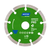 Disco Diamantado Segmentado Para Concreto Corte Umido 4.3/8"-110MM Norton PRO