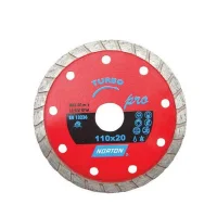 Disco Diamantado Turbo Para Marmore e Granito Corte Umido 4.3/8"-110MM Norton PRO