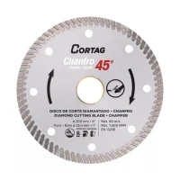 Disco Diamantado Turbo Chanfro 45 Para Cortadores Zapp G2 e Zapp FIT Corte Umido 8"-200MM Cortag 61681