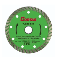 Disco Diamantado Turbo Eco Para Marmore Granito Pedras Corte a Seco 4.3/8"-110MM Cortag 60598