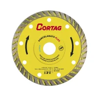 Disco Diamantado Turbo Flex Para Porcelanato e Ceramica Corte a Seco 4.1/2"-115MM Cortag 61577