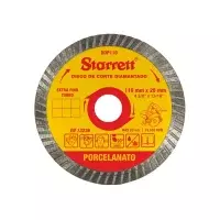 Disco Diamantado Turbo Para Porcelanato Corte Seco e Umido 4.3/8"-110MM Starrett DDP110-S