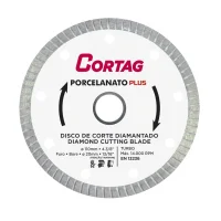 Disco Diamantado Turbo Plus Para Porcelanto e Ceramica Corte a Seco 4.3/8"-110MM Cortag 61314