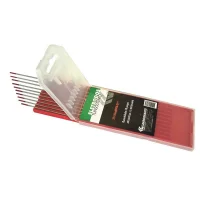 Eletrodo de Tungstenio 2% Torio Fornecido Embalagem com 10 Pecas Ponta Vermelha 1,6MM Carbografite 012018312