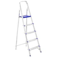 Escada de Aluminio de Abrir Domestica Capacidade 120KG 5 DEGRAUS-1,07M Alustep E1205