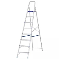 Escada de Aluminio de Abrir Domestica Capacidade 120KG 8 DEGRAUS-1,73M Alustep E1208