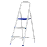 Escada de Aluminio de Abrir Domestica Capacidade 120KG 3 DEGRAUS-0,64M Alustep E1203
