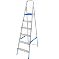 Escada de Aluminio de Abrir Domestica Capacidade 120KG 6 DEGRAUS-1,3M Mor 5104
