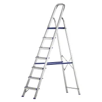 Escada de Aluminio de Abrir Domestica Capacidade 120KG 7 DEGRAUS-1,52M Alustep E1207