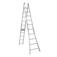 Escada de Aluminio de Abrir/Extensivel 2X10 Degraus Desmontavel 3 Em 1 Capacidade 120KG 3,3-5,4M Alulev ED110