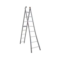 Escada de Aluminio de Abrir/Extensivel 2X8 Degraus Desmontavel 3 Em 1 Capacidade 120KG 2,7-4,5M Alulev ED108