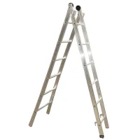Escada de Aluminio Dupla Extensivel 2X10 Degraus Supra 3 Em 1 Capacidade 120KG 3,3-5,4M Alulev DP110