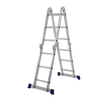 Escada de Aluminio Multifuncoes 4x3 Degraus Com Plataforma 3,37M Mor 5223