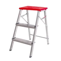 Escada de Aluminio Tipo Banqueta 3 Degraus Capacidade 200KG 0,65M Reisam BANQ