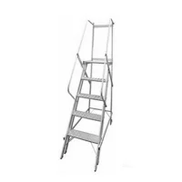 Escada Plataforma Trepadeira Em Aluminio com 5 Degraus+patamar e Corrimaos 1,5M Escaleve PLAT 1500