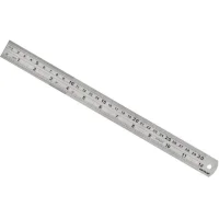 Escala de Aco Inox Graduada Milimetros e Polegada 300MM-12" Kingtools 600004