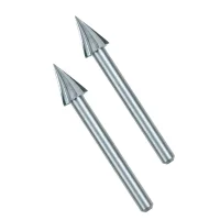 Escareador Conico Ponta Flecha 2 Pecas Para Micro Retifica 1/4" Dremel 125