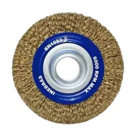 Escova de Aco Carbono Circular Profissional FIO 0,30MM Reducoes 1/2" 5/8" e 3/4" 6X1/2" Inebras 06659