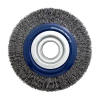 Escova de Aco Carbono Circular Profissional FIO 0,30MM Reducoes 1/2" 5/8" e 3/4" 8X1" Inebras 00186