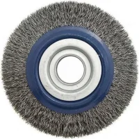 Escova de Aco Carbono Circular Profissional FIO 0,40MM Reducoes 1/2" 5/8" e 3/4" 10X1" Inebras 01281