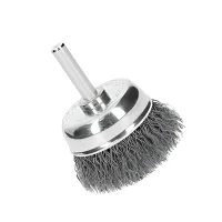 Escova de Aco Carbono Copo com Haste FIO 0,30MM 50MM Inebras 06728