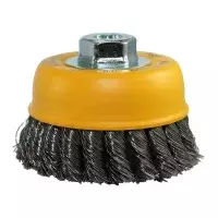 Escova de Aco Carbono Copo Trancada FIO 0,50 3.1/4"X14MM Pequi 608153BP