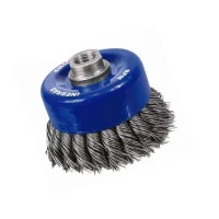 Escova de Aco Carbono Copo Trancada FIO 0,60 3.1/4"-5/8X11F Inebras 07277
