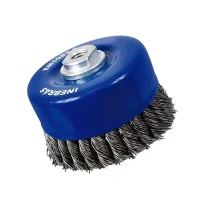 Escova de Aco Carbono Copo Trancada FIO 0,60 4"X14MM Inebras 06819