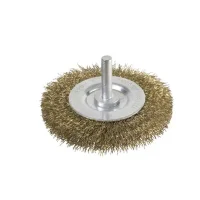 Escova de Aco Latonado Circular com Haste Hobby FIO 0,30MM 50X8MM Inebras 06673